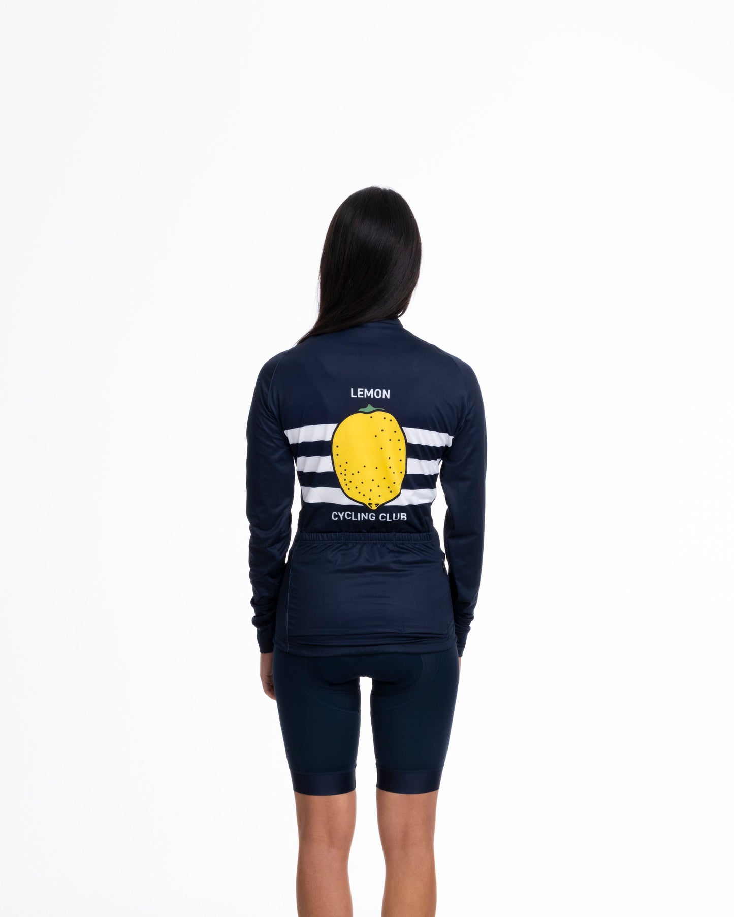 Lemon Cycling Club Trikot Longsleeve Blau Women