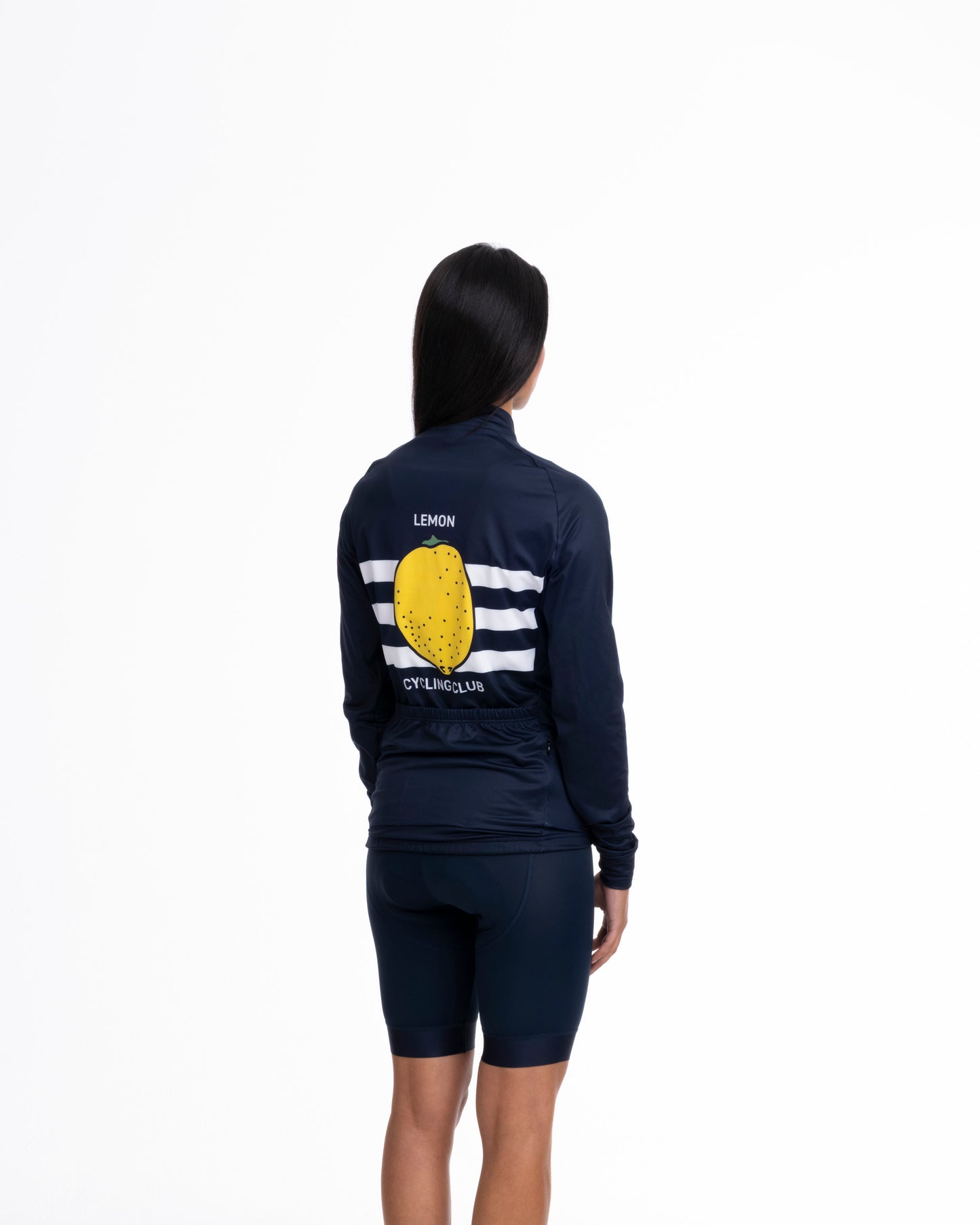 Lemon Cycling Club Trikot Longsleeve Blau Women