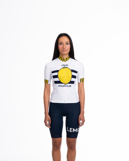 Lemon Cycling Club Trikot Women White